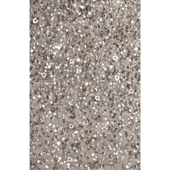 New Adrianna Papell sequin Scoop back dress lead - Picture 3 of 8